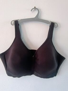 Cacique 42C Black Wireless Full Coverage Lightly Lined Bra Plus Size Comfort